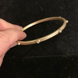 Lia Sophia matte gold bangle with crystals